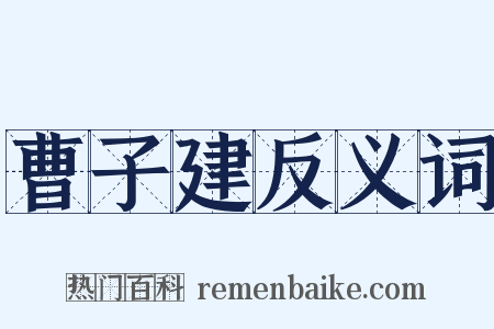 曹子建反义词是什么意思的图片